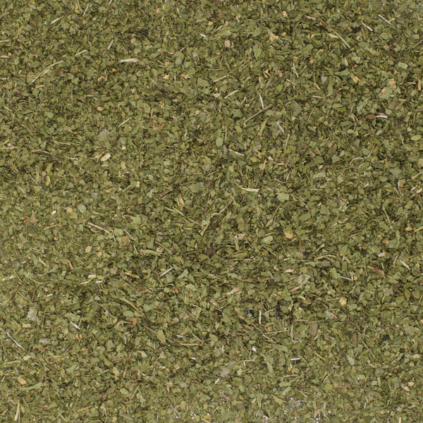 Es una hoja verde y fragante.